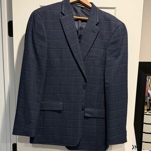 Tommy Hilfiger Dark Blue Checkered Blazer